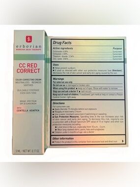 Erborian CC Red Correct Color-Correcting Cream — Light Pink